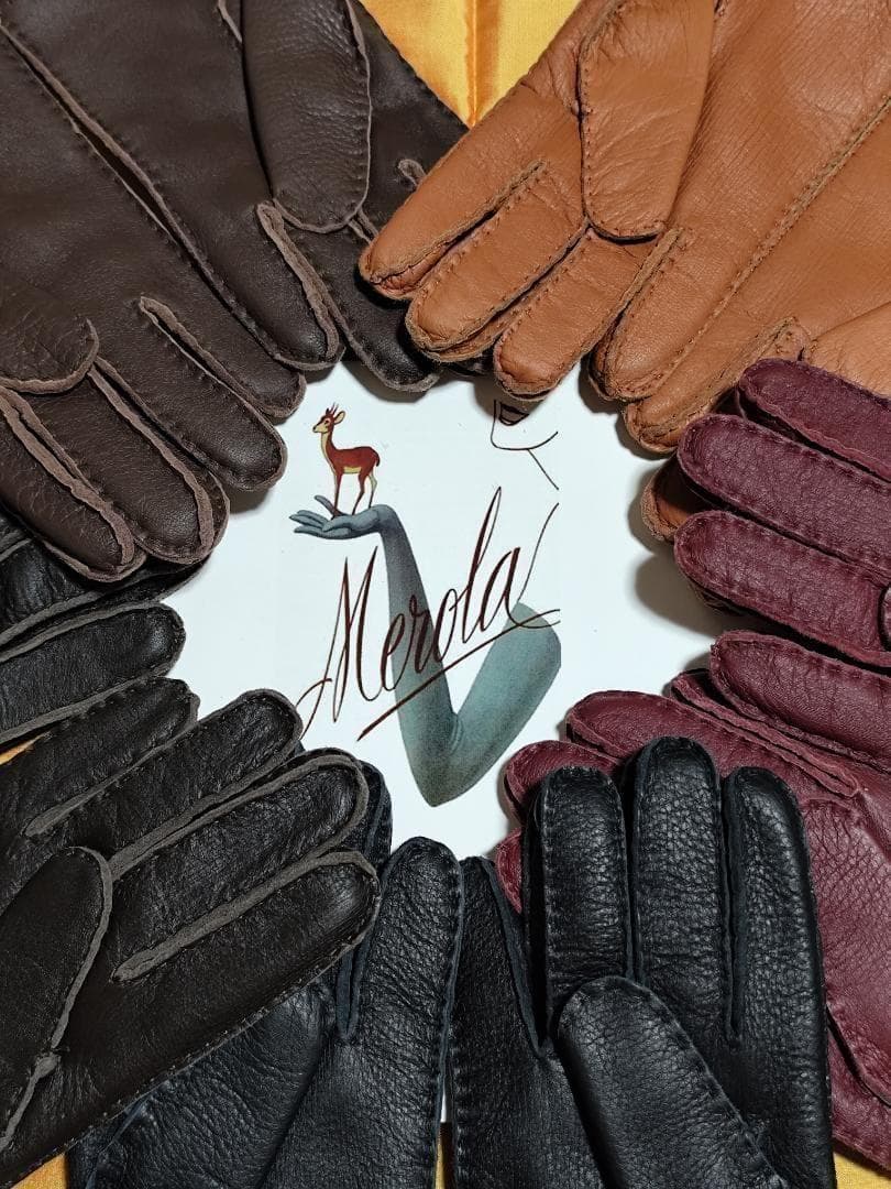 最終 今季 メローラ ディア黒 ライニングなし 革手袋 グローブ MEROLA