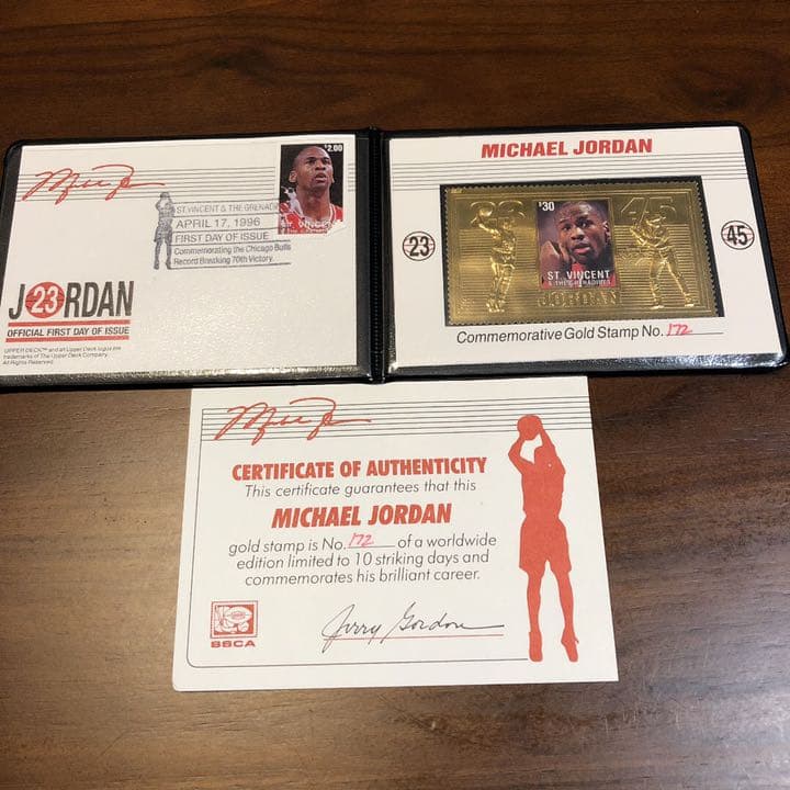 マイケル・ジョーダン 23K（金箔） 切手小型シート 美品 NBA 激レア