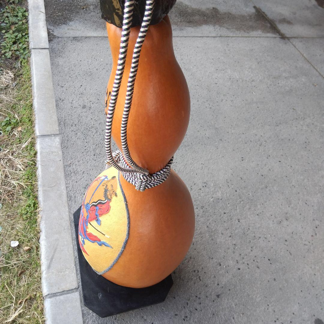 瓢箪、木彫、工芸品、アート、縁起物、正月、インテリア、置物、骨董