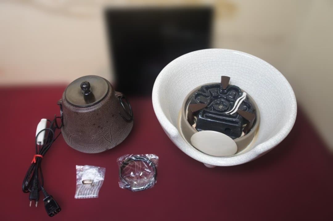 ☆ 創巧野々田 しろ薩摩風炉(紅鉢型)電熱器 国宝敬典富士釜他フル