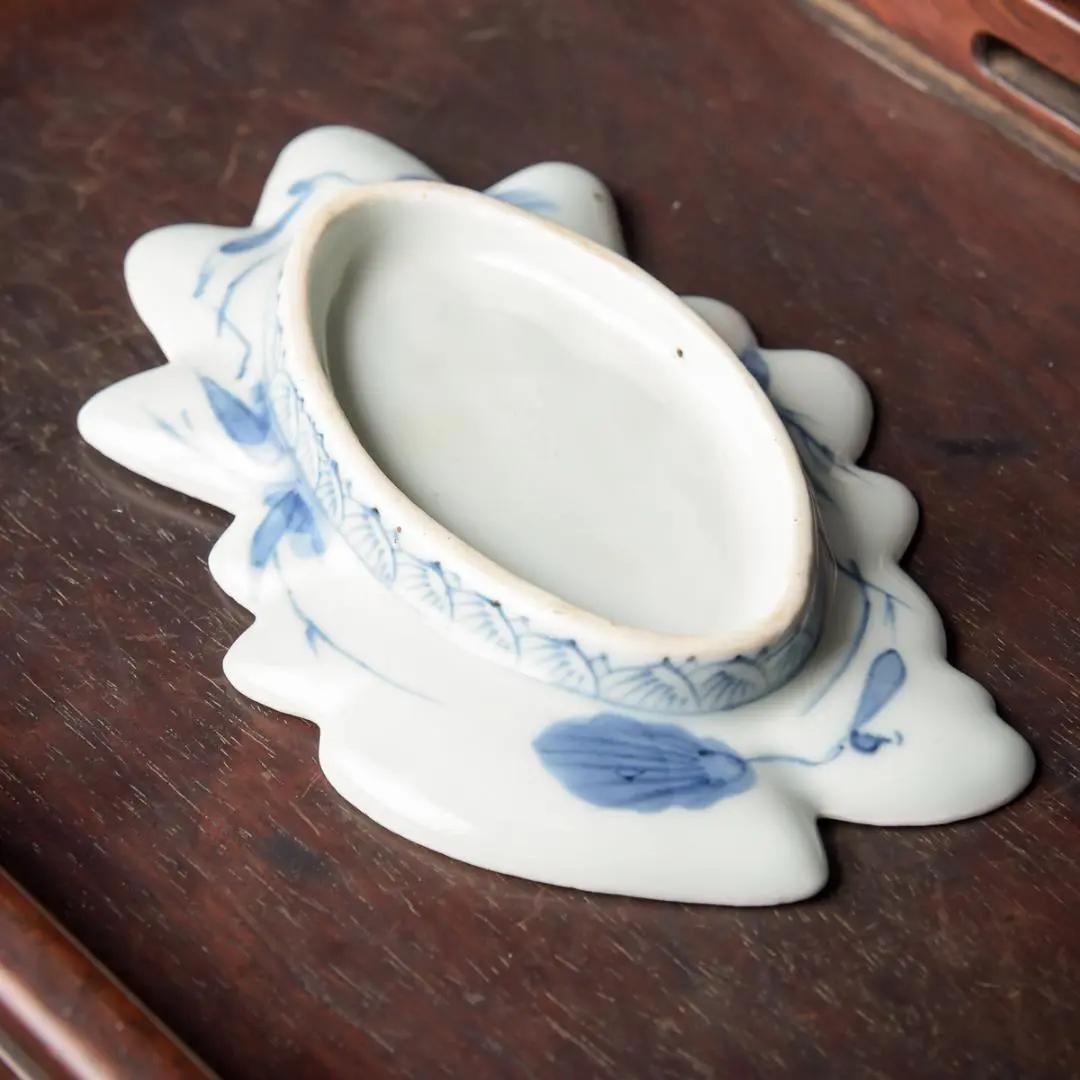 Yuish 様専用◇138◇ 鍋島焼絵皿 染付 孔雀図 小皿 藍