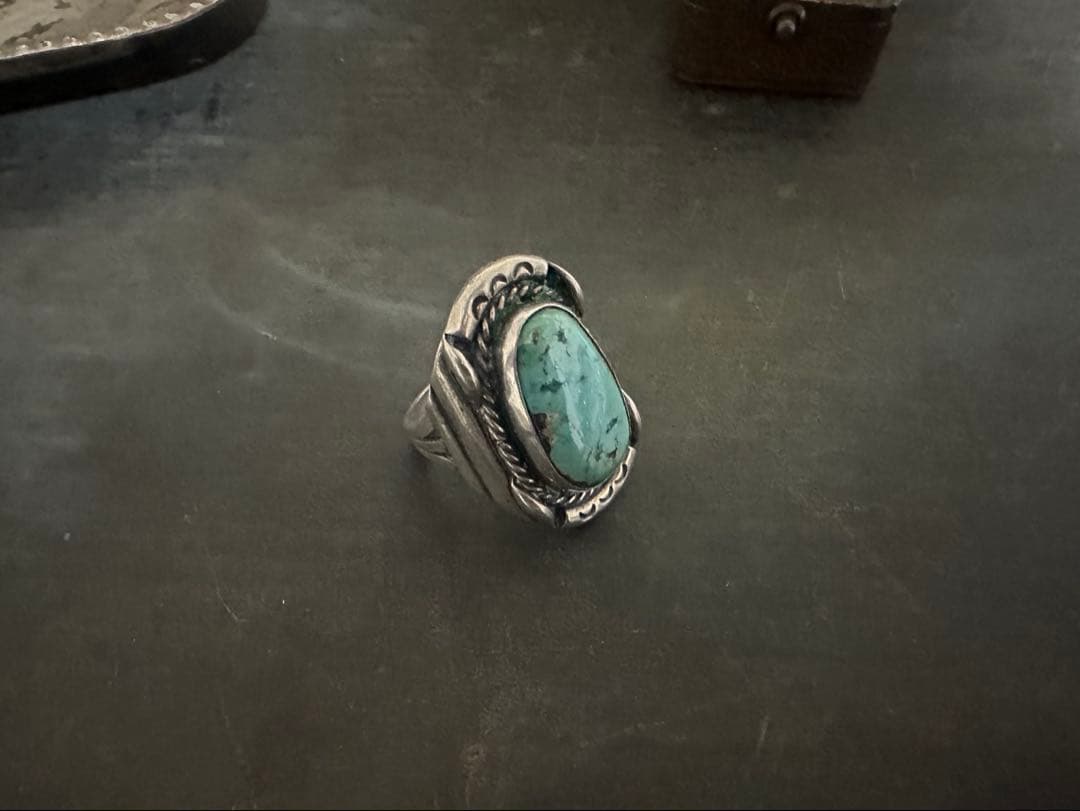 激希少　ヴィンテージ　リング　ターコイズ　アンティーク　インディアン　アメリカ