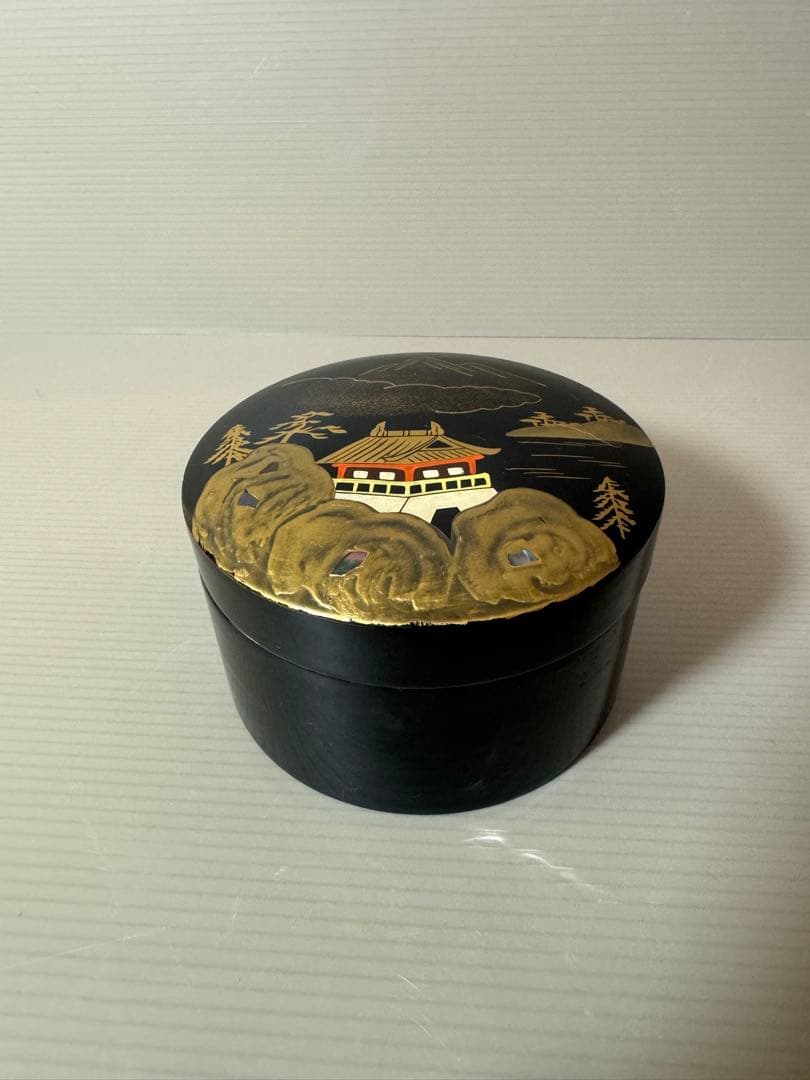 2766 漆器 金蒔絵 棗1客 皿4客