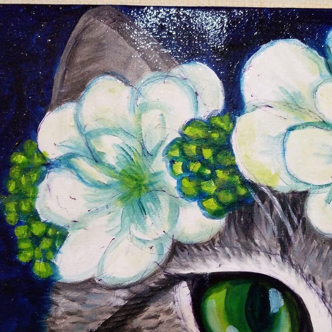 油絵 専用品 頭に花をのせた猫 3
