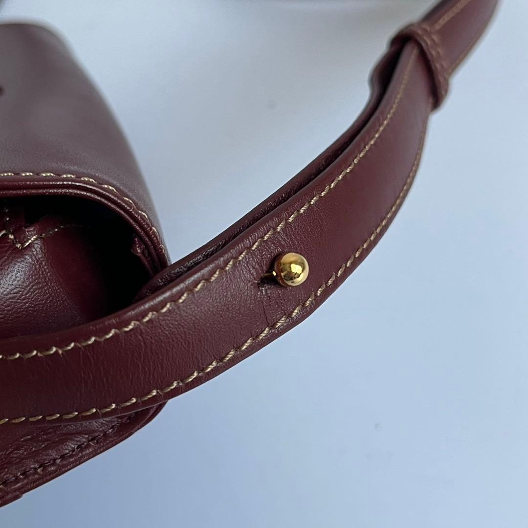 ■未使用級■ Cartier　マストライン　ショルダーバッグ　レザー　ボルドー