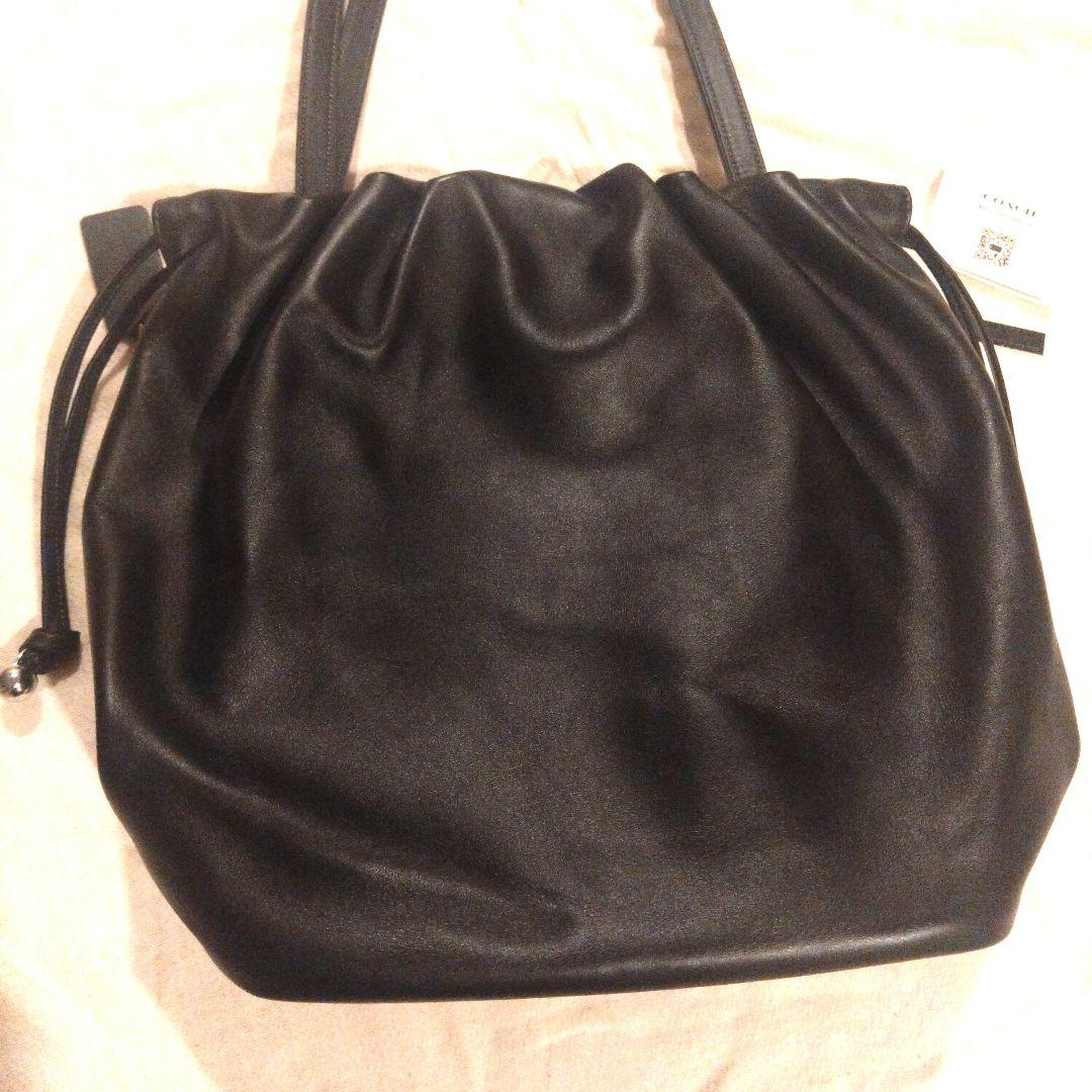 coach フェイ ドローストリング トート バッグ シルバー✕ブラック