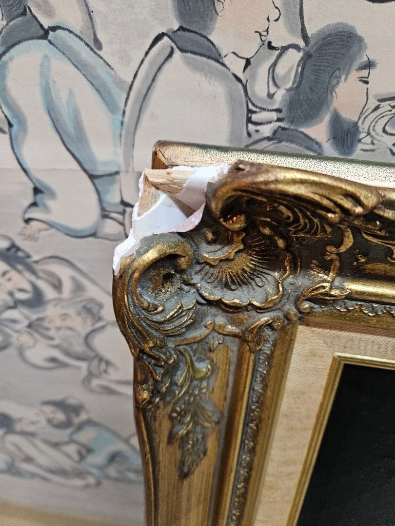 奥野北雄 真作 【般若】 油彩画 絵画 二元会常任委員審 Elderly