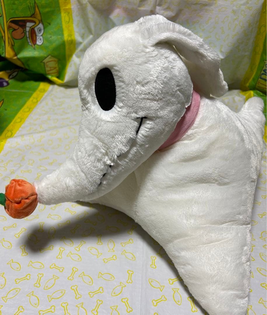 ナイトメアビフォアクリスマス ゼロ 大きい ぬいぐるみ クッション