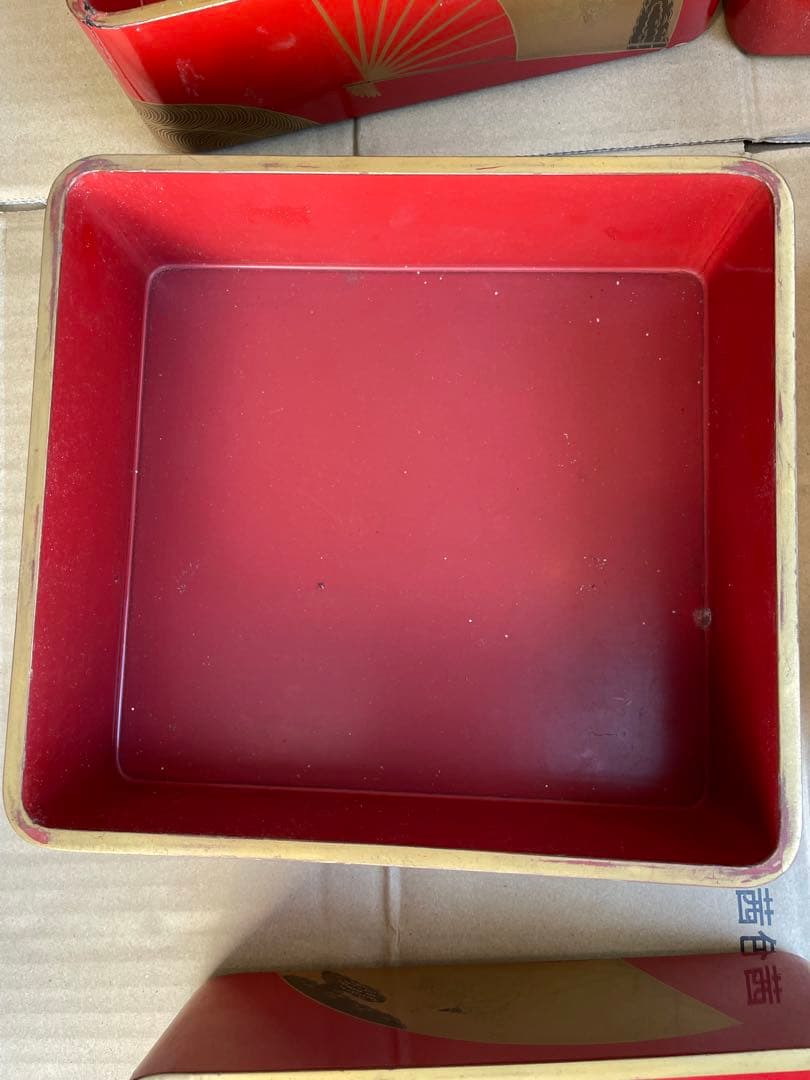 重箱　蒔絵　扇子　江戸時代　兎