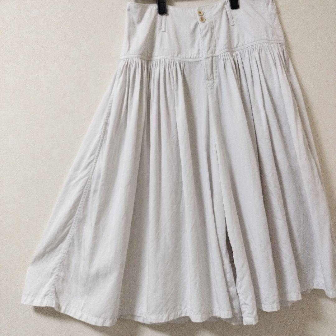 45R　45rpm　テンセルのレイレイ　キュロットスカート（白）