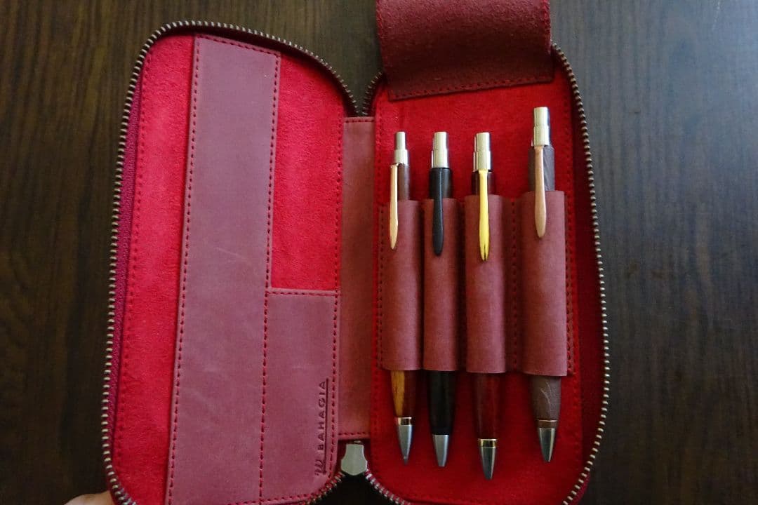 ウッドペンクラフト 木軸ペン・バハギアペンケースセット