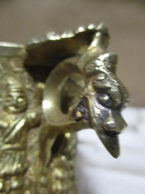 中国 唐代 舞伎八稜金杯 古箱付き N74-2