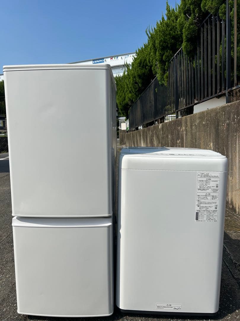 福岡市配送設置無料 22年三菱冷蔵庫、23年洗濯機セット