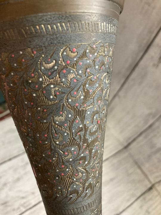 中国美術古銅製骨董品中国花瓶鉄製手彫り花瓶壺アンティーク