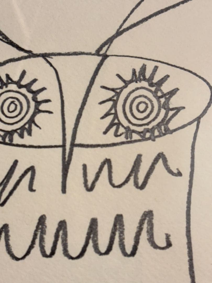 山口一郎 原画　（フレーム込）フクロウ