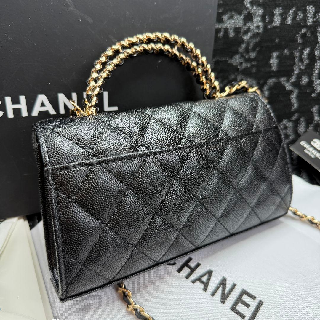 本日限定特価】CHANEL ノベルティ ブラックレザー ショルダーバッグ
