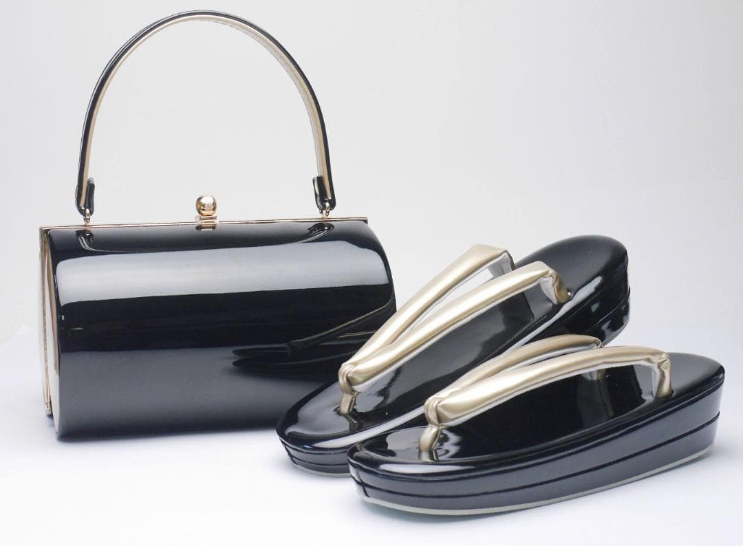 草履バッグセット エナメル シンプル 振袖 成人式 wzouribag18-4