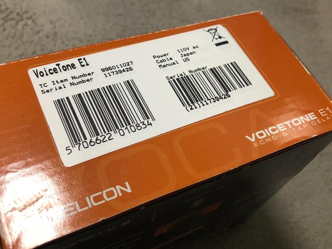 TC HELICON VOICETONE E1 エコー ディレイ
