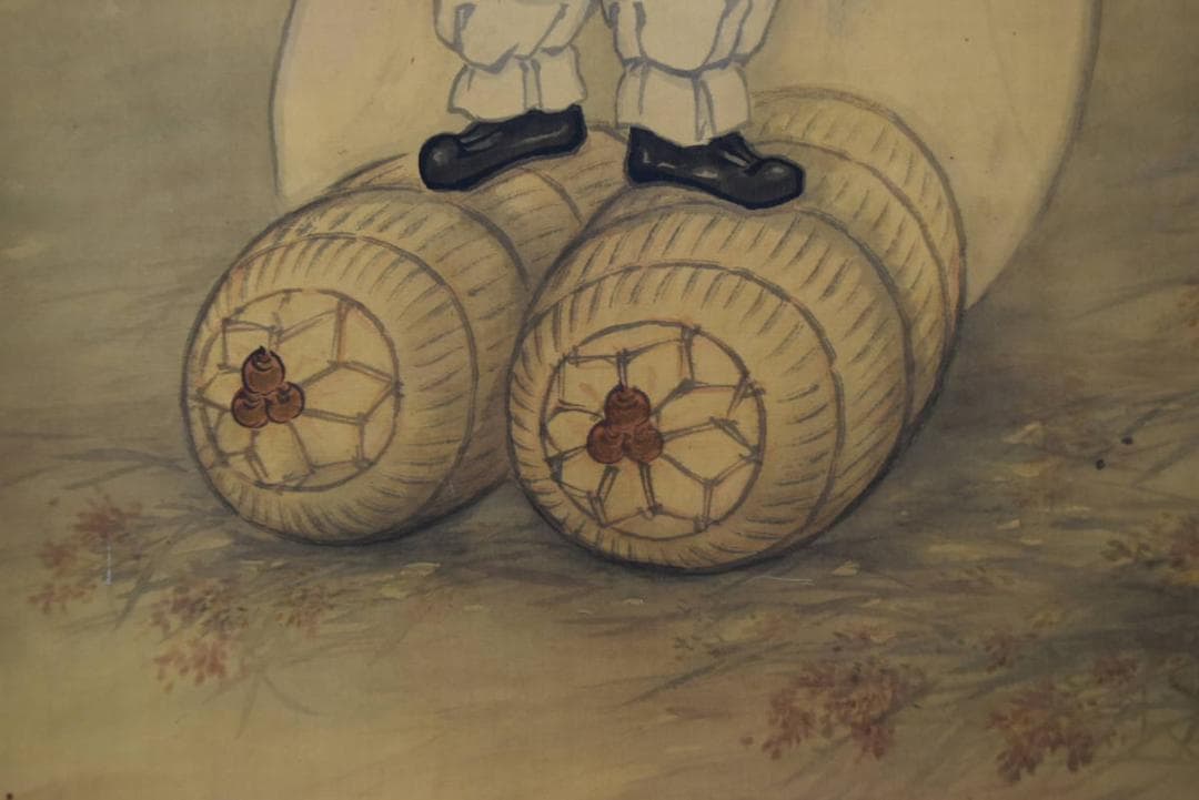 小堀碧山/大黒天図/画賛/掛軸☆宝船☆Z-911