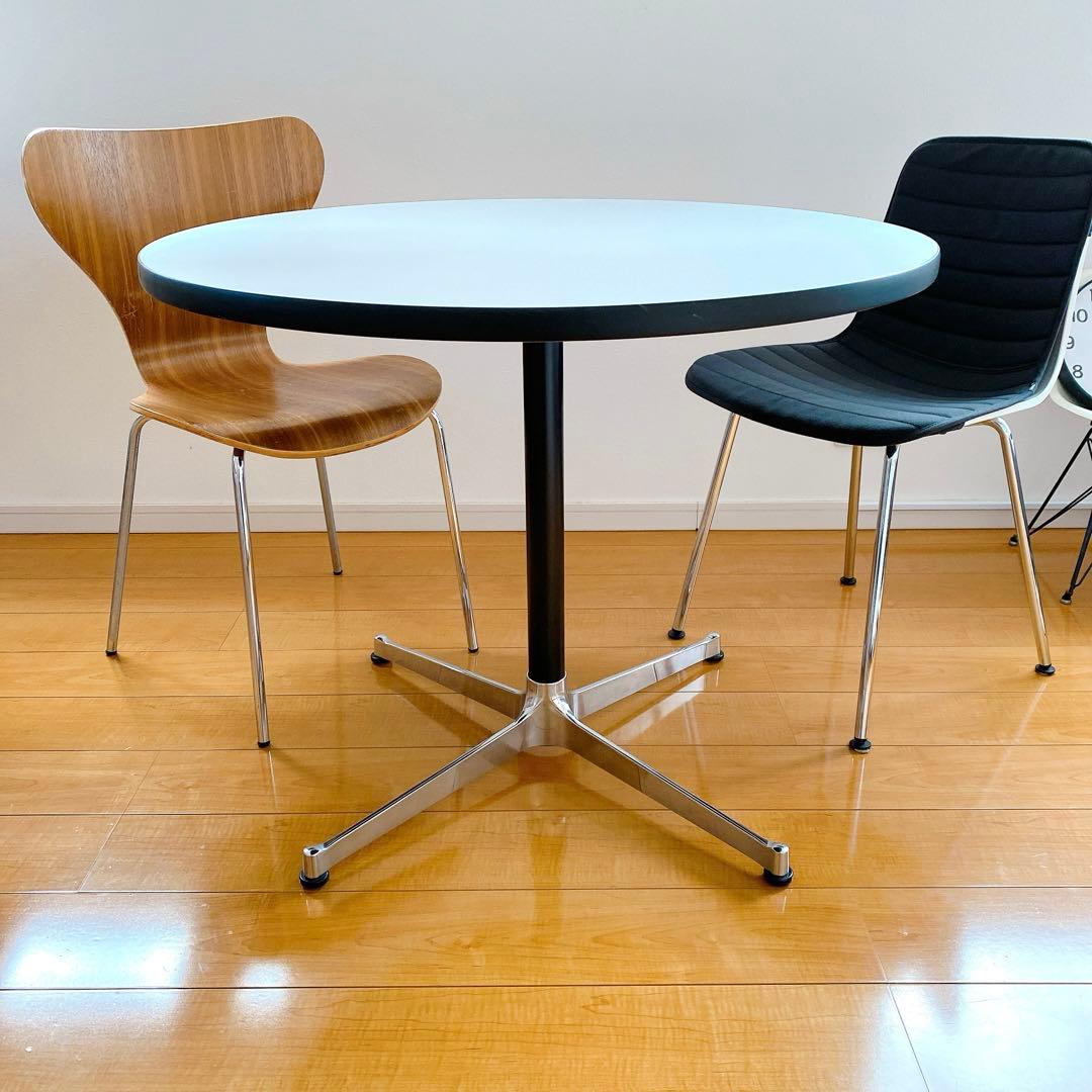 【送料込】ラウンドテーブル ミッドセンチュリー アイアン ダイニング