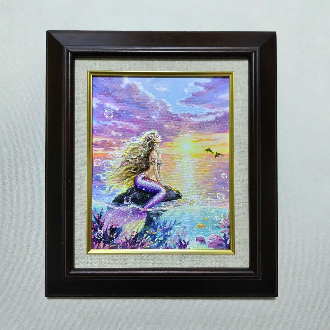 【陽を浴びて】アクリル画 F3 風景画 絵画