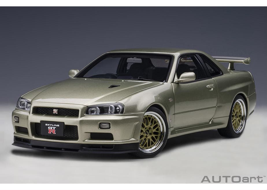 オートアート スカイライン ストア GT-R R34 Vスペック II ニュル BBS
