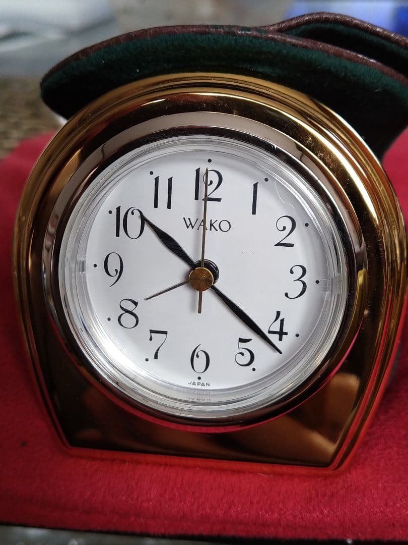WAKO 銀座和光 トラベルクロック QP970 本革 動作確認済 - メルカリ