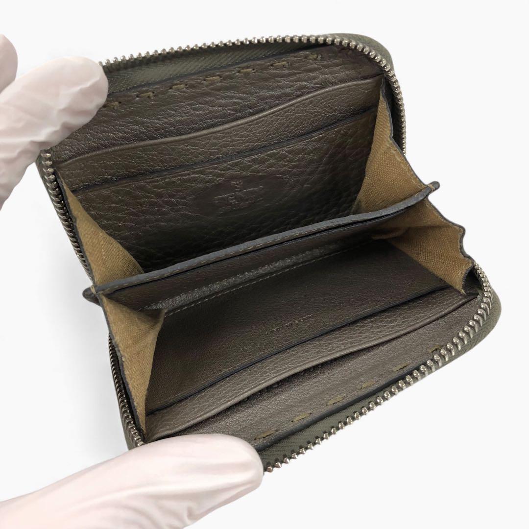 FENDI フェンディ セレリア レザー ケース 小銭入れ シルバー系