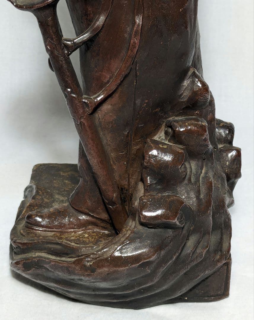 藤原陶斎 備前焼 東郷平八郎像 合箱 置物 陶像 藤原陶斉 インテリア