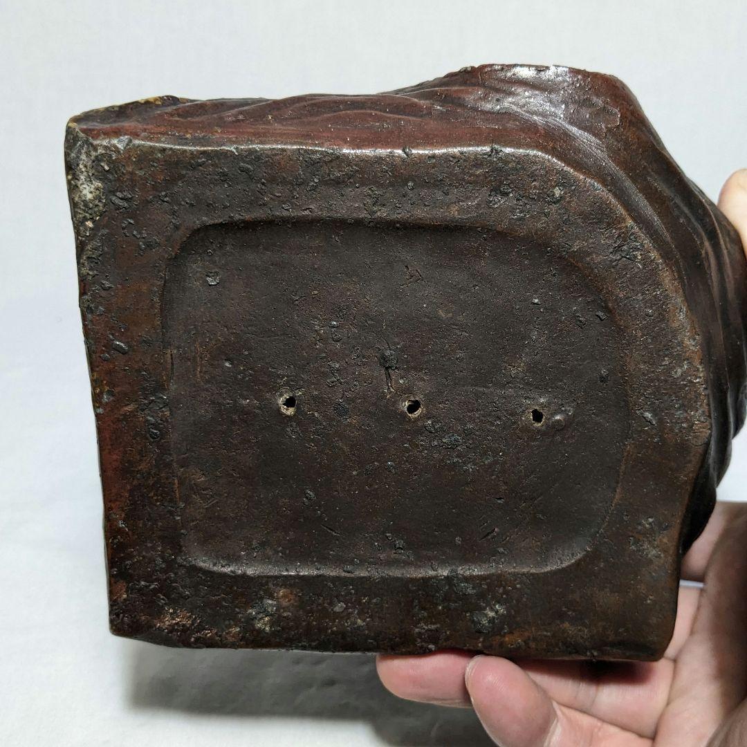 藤原陶斎 備前焼 東郷平八郎像 合箱 置物 陶像 藤原陶斉 インテリア