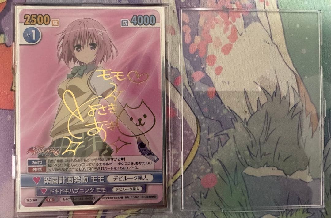 【最終値下げ】ヴィクトリースパーク　ToLOVEる　楽園計画発動モモ　サイン①