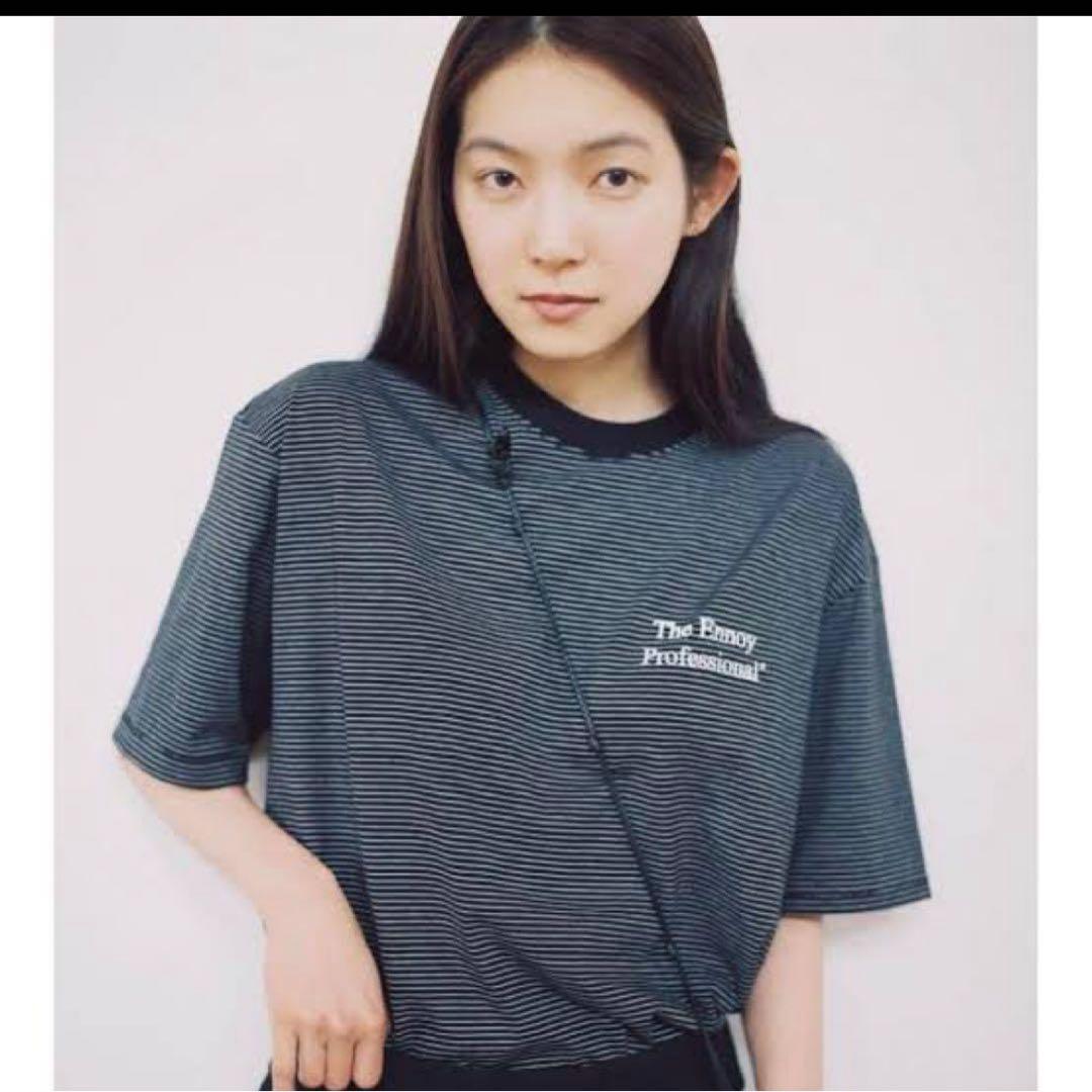 Ennoy ボーダーTシャツ ブラックxl