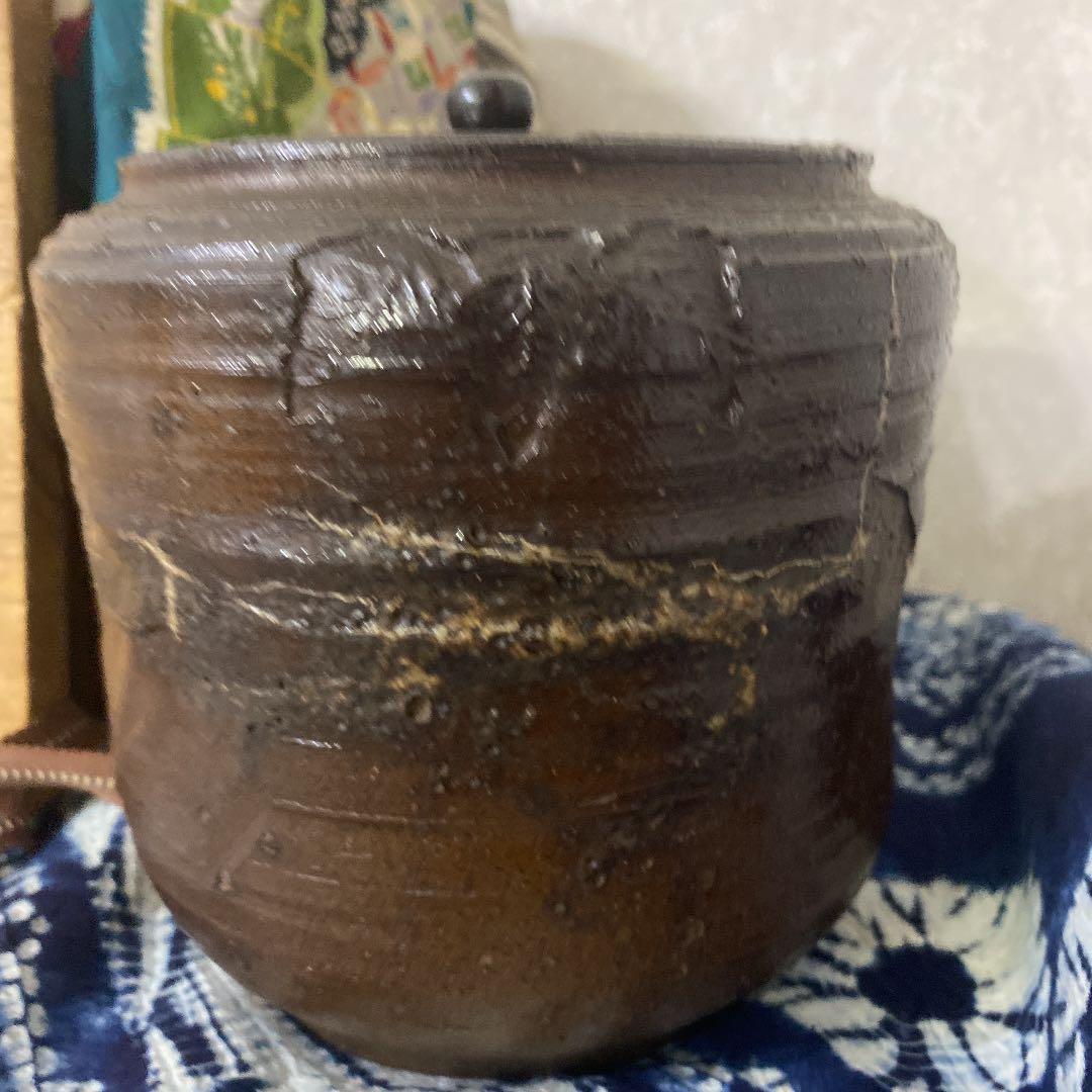 古備前　桐紋　水指　茶道具