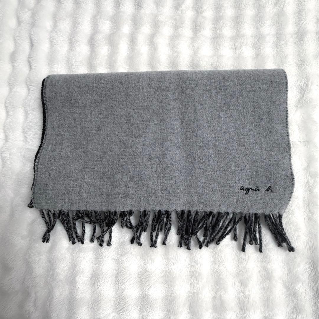 agnesb ウールバイカラー リバーシブルマフラー - メルカリ