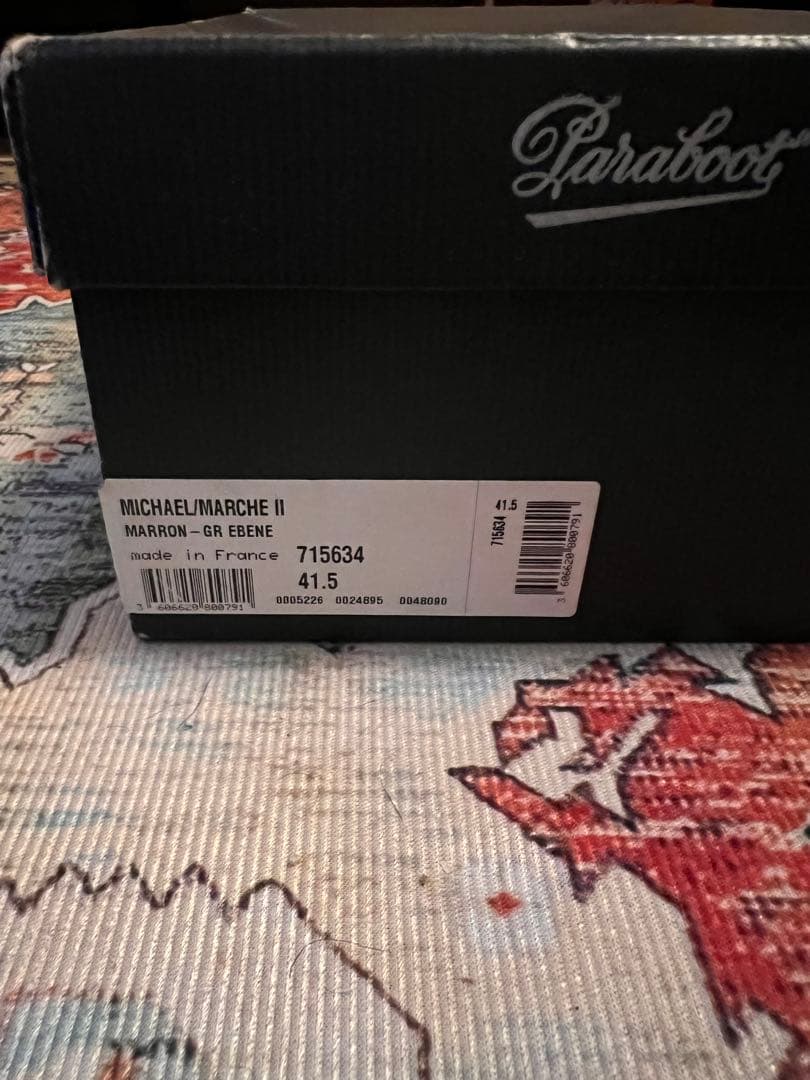 箱・証明書有MICHAEL MARRON MARCHE 41.5 茶　シボ革