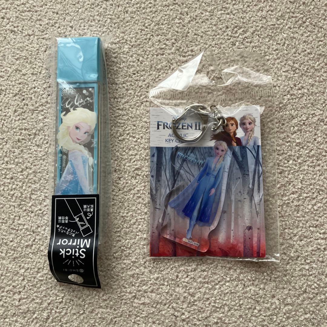 アナと雪の女王 エルサ スティックミラーとキーホルダーセット - メルカリ