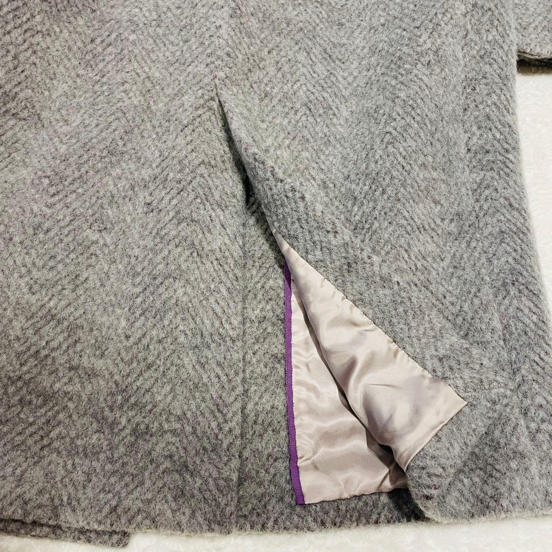 定価16万】ルブーケ LE bouquet ロングコート ヘリンボーン グレー