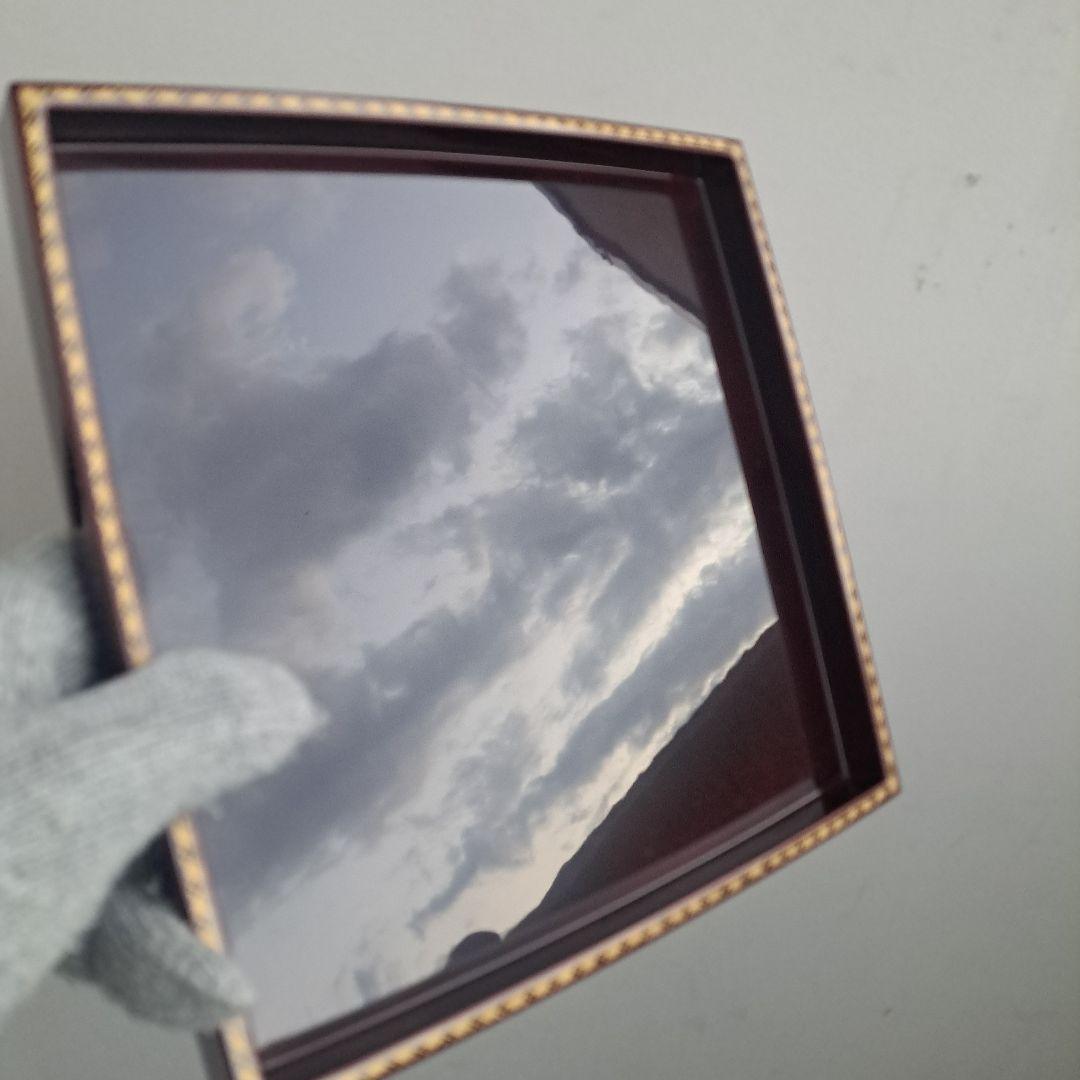 【輪島塗　6.5寸\"3段重箱&重台】布着本堅地　溜塗　沈金網代　胴張り　長期保管