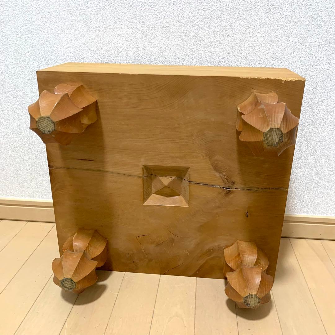 【高級】本榧 脚付碁盤 5寸 ヘソ有り 19路盤