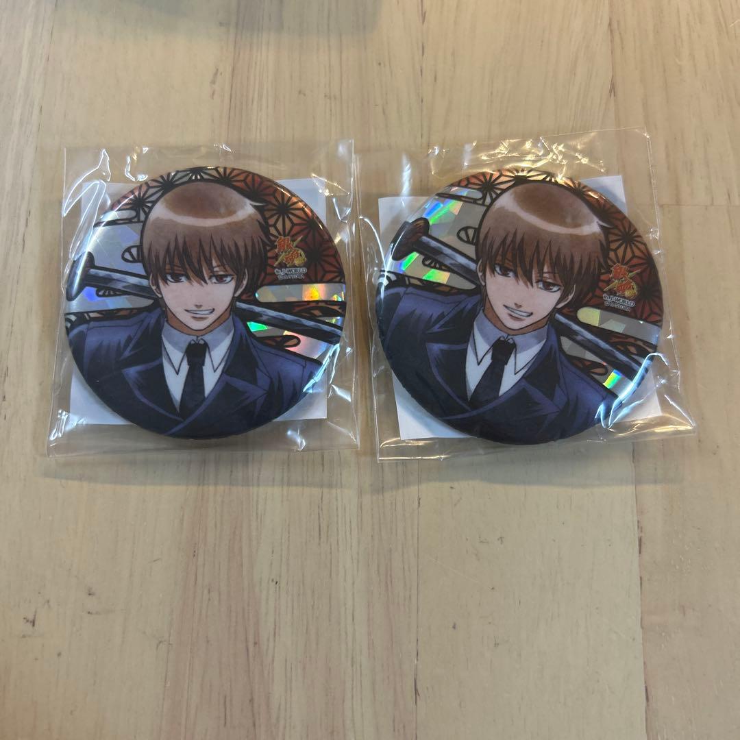 希少】銀魂 沖田総悟 56mm ホロ缶バッジ銀ノ魂篇j-world