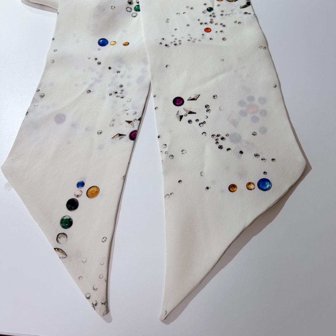 【希少】美品 MASU 23ss GALAXY SILK SCARF WHITE