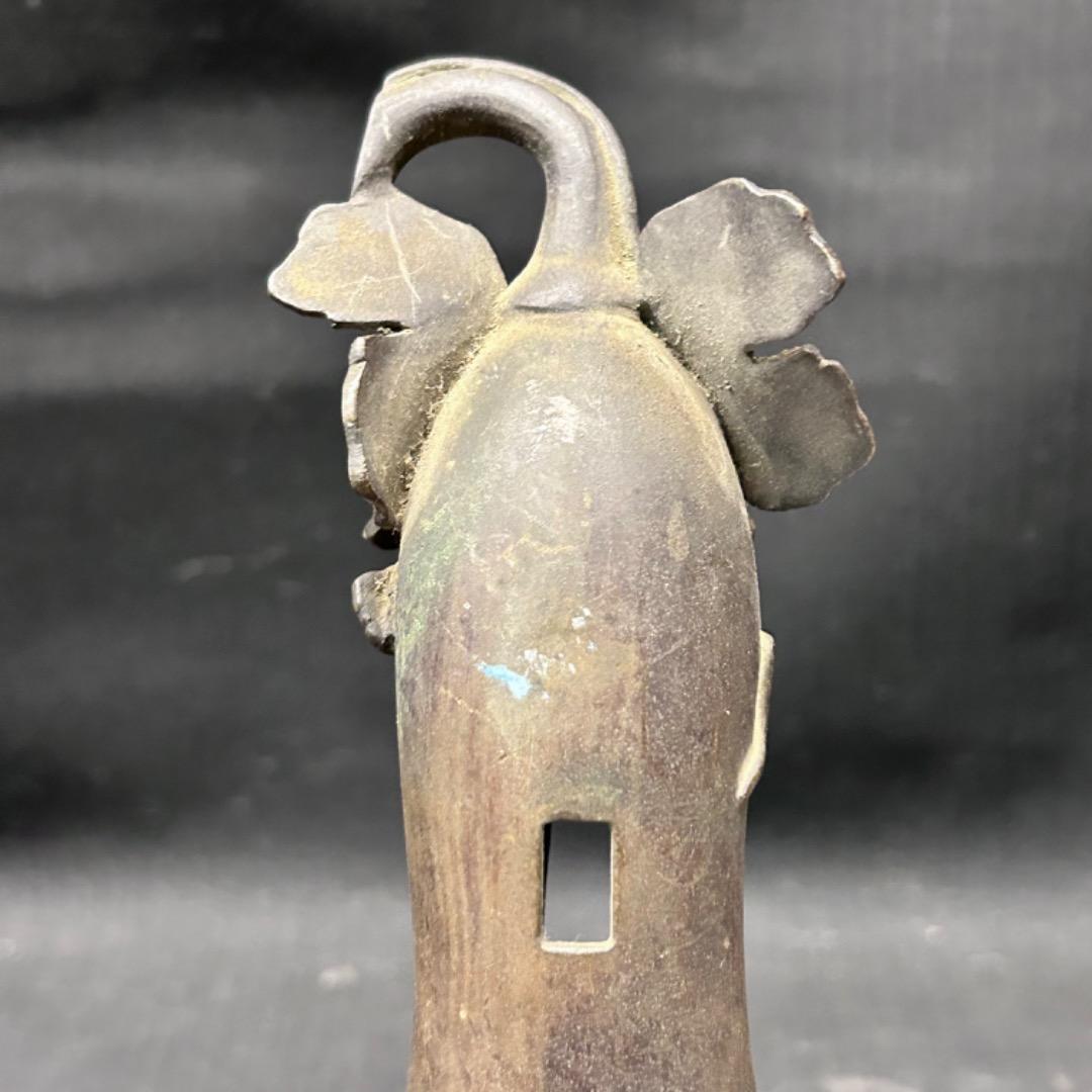 ▽Eb左1112 茶道具 古銅銅器掛花入 瓢箪