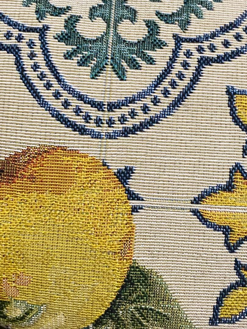 【ジャガード織】SOAR SOLE レモン柄ハンドバッグ　日本製【がま口】