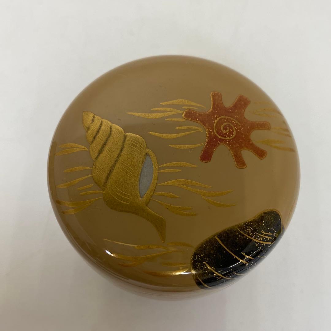 ☆茶3 倉山直彦 海松貝 中棗 幅約6.7㎝ 共箱 東