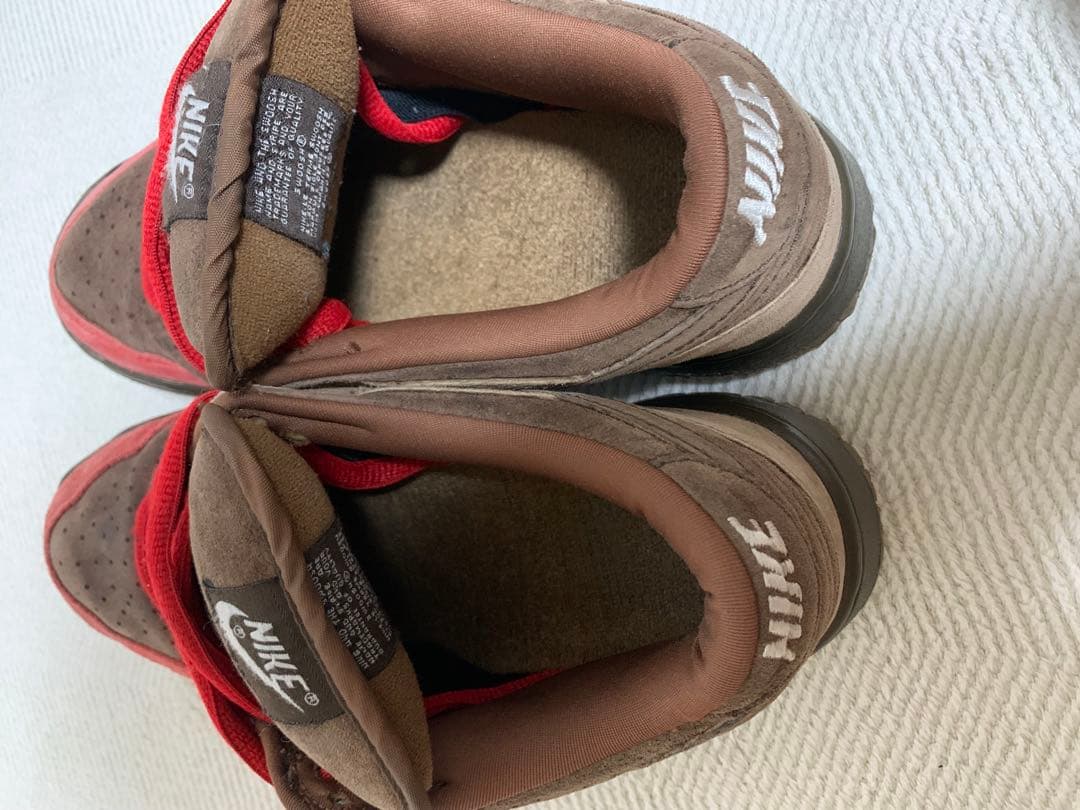 Nike スエード スニーカー ブラウン/レッド 通称つま赤　BISON