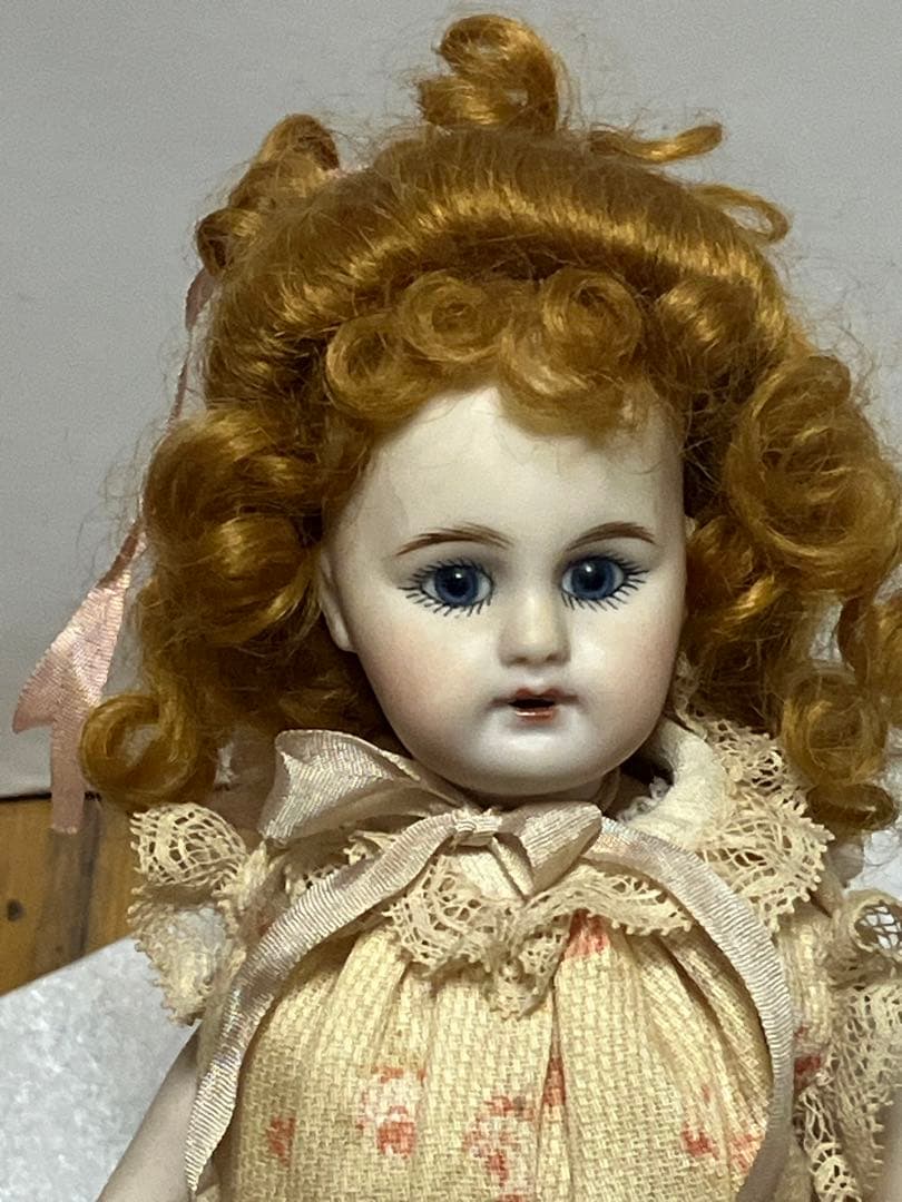 ビスクドール　アンティークのコレクション用磁器人形 (Kemper かつら) アンティークドールの世界 ～多くの人々を魅了したビスク・ドール