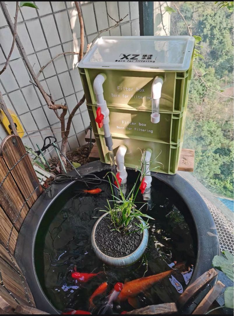 45w水中ポンプ付き 高性能濾過材2段付き2種以上 フルセット