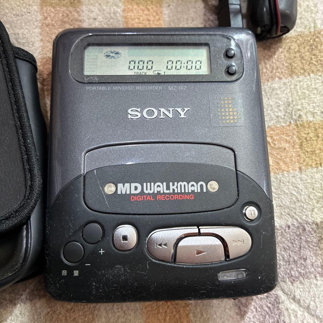 SONY MDウォークマン MZ-R2 通電・液晶表示確認済み SONY MD