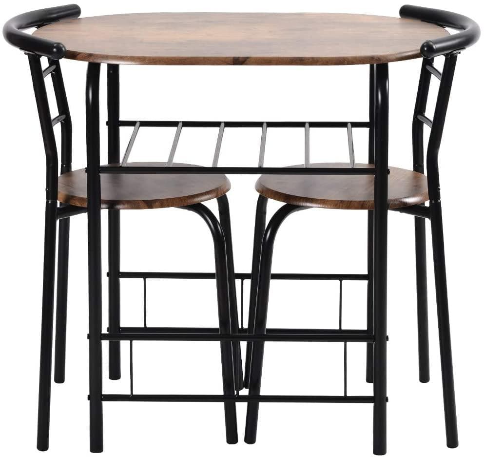 景*虎様 大人気！ダイニングテーブル 3点セット 食卓 チェア2脚　2人掛け B