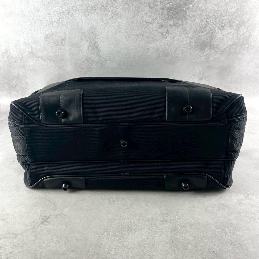 【希少】モンブラン ビジネスバッグ 2way ロゴ金具 レザー キャンバス 黒